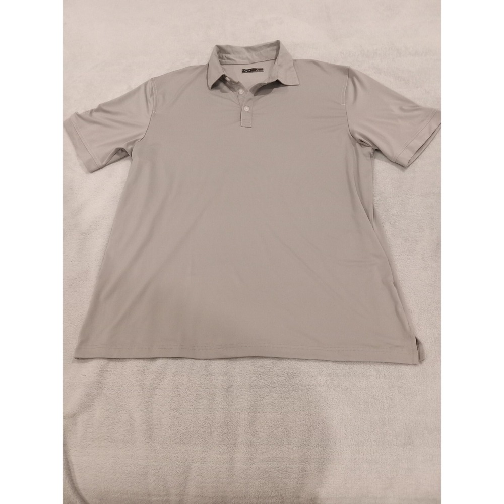 Mens Callaway Short Sleeve Golf Polo Shirt Gray L Large